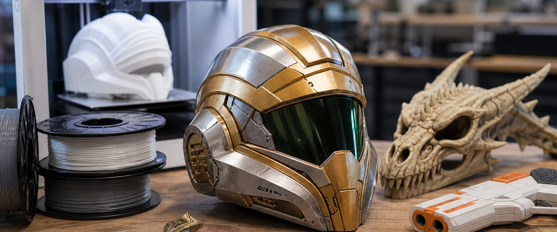 Cosplay prop 3D printen schuren en verven